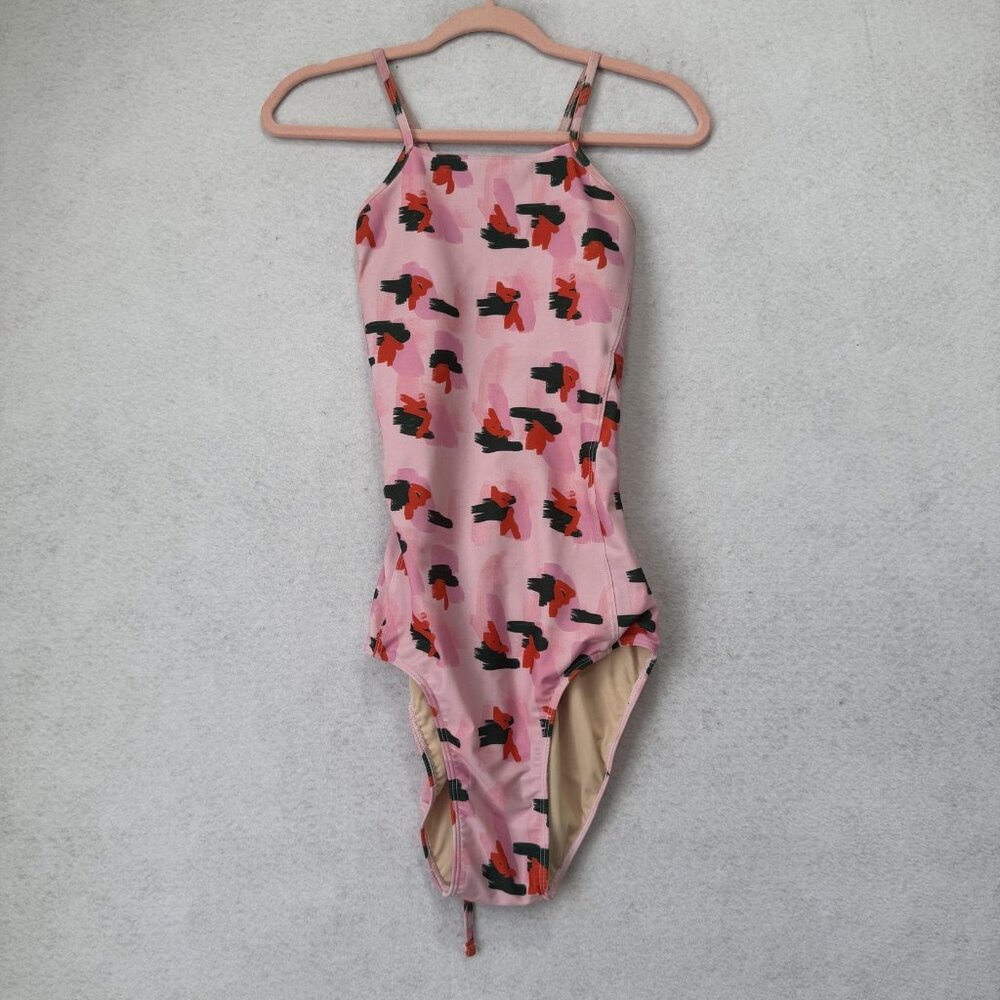 Albion Pink Abstract Floral One-Piece Swimsuit